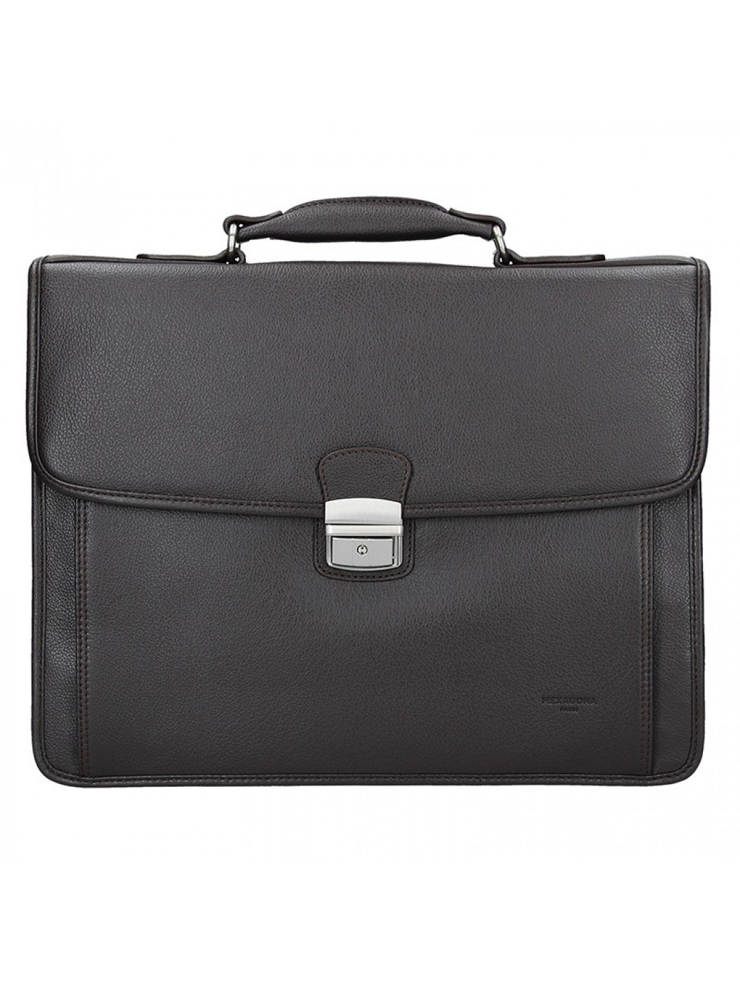 Celokožená pánská aktovka Hexagona Lord – tmavě hnědá